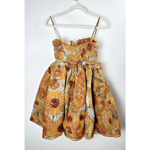 Selkie Sunflower Print Mini Dress